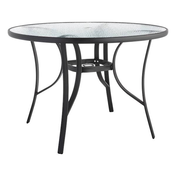 Woodhill Round Patio Dining Table, Black