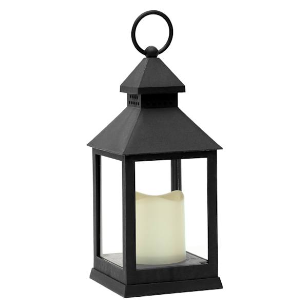Black LED Lantern, 9.5"