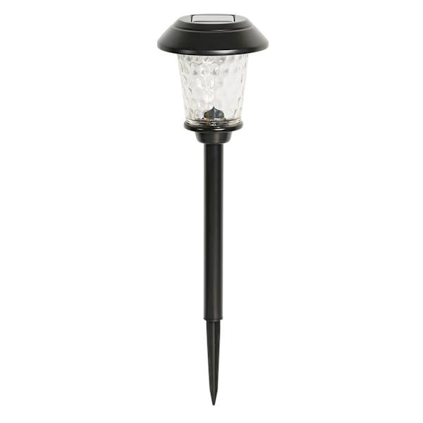 5-Lumen Solar Black Dotted Glass Pathway Light