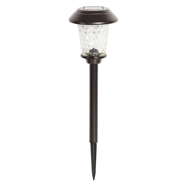 5-Lumen Solar Brown Dotted Glass Pathway Light