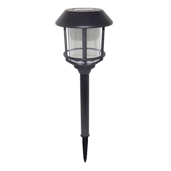 6-Pack 8-Lumen Solar Black Caged Pathway Lights