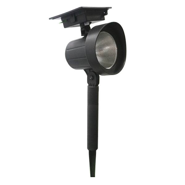 25-Lumen Solar Black Spotlight