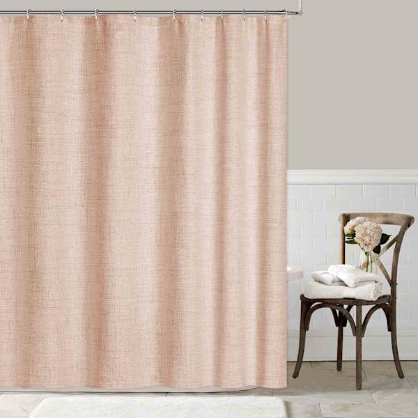 Found & Fable Harrison Dusty Coral Shower Curtain, 72"