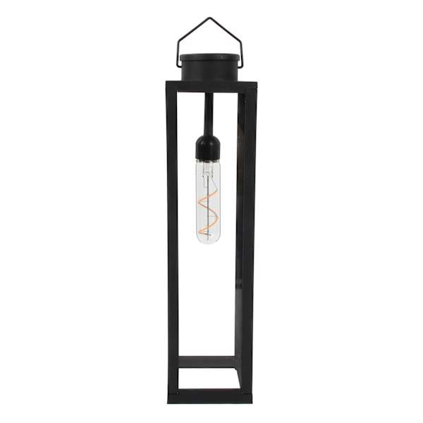 Crosby St. Black Outdoor Solar Lantern, 15"