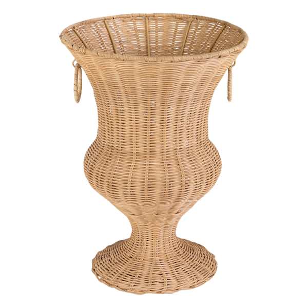 Willow Crossley Rattan Vase with Handles, 14"