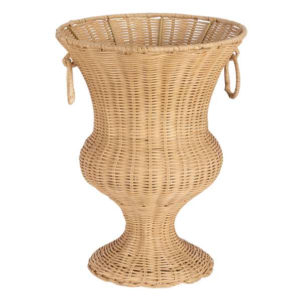 Willow Crossley Rattan Vase with Handles, 12"