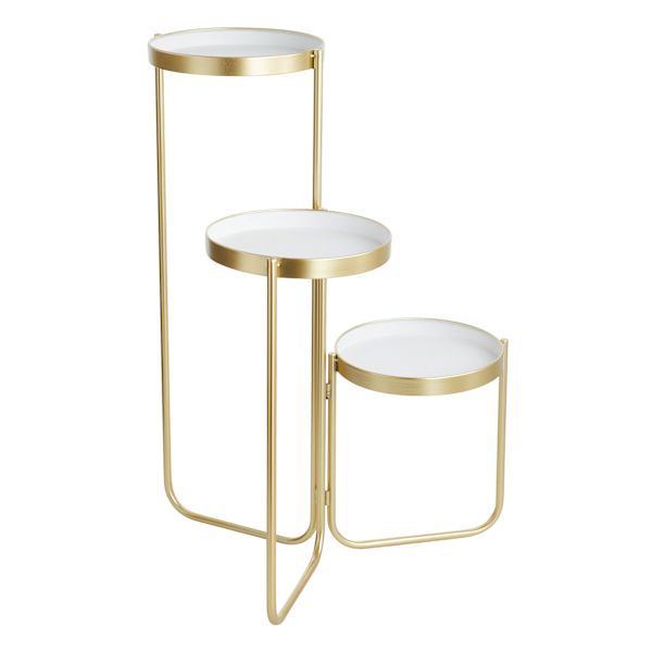 Willow Crossley Marbled Tiered Plant Stand, 30"