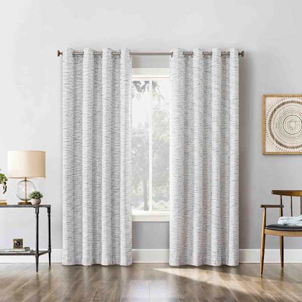 Sun Zero White Extreme Blackout Grommet Curtain Panel, 84"