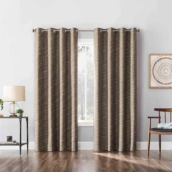 Sun Zero Mocha Extreme Blackout Grommet Curtain Panel, 84"