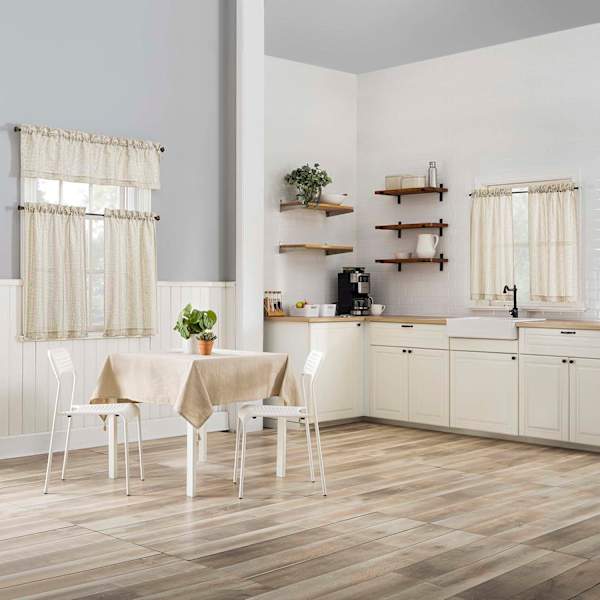 Halifax Natural Small Curtain Valance, 54"