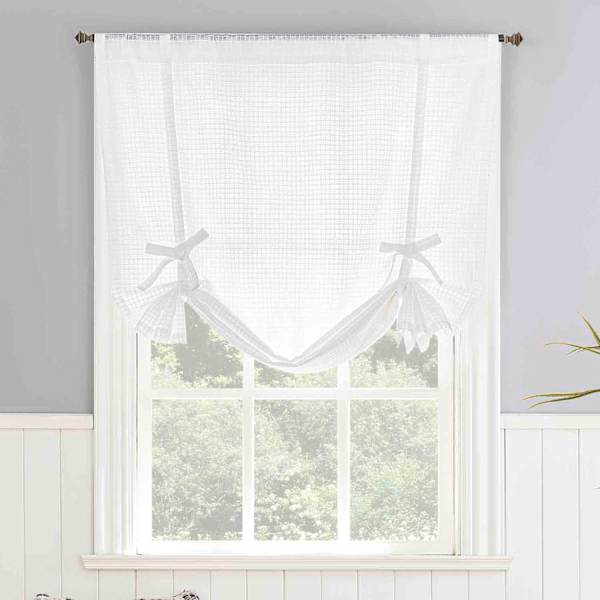 Wilton White Small Single Curtain Panel, 63"