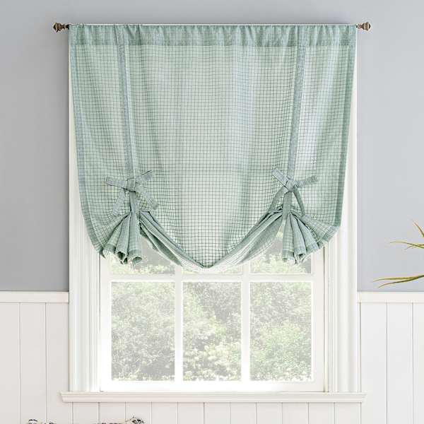Wilton Seafoam Small Single Curtain Panel, 63"