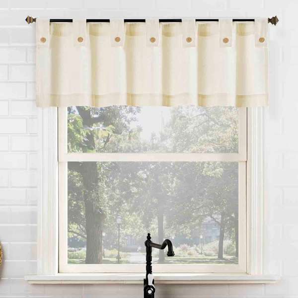 Mason Cream Small Curtain Valance, 54x14