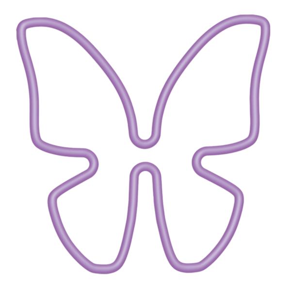 Purple Butterfly Wall Neon Sign, 11.3"