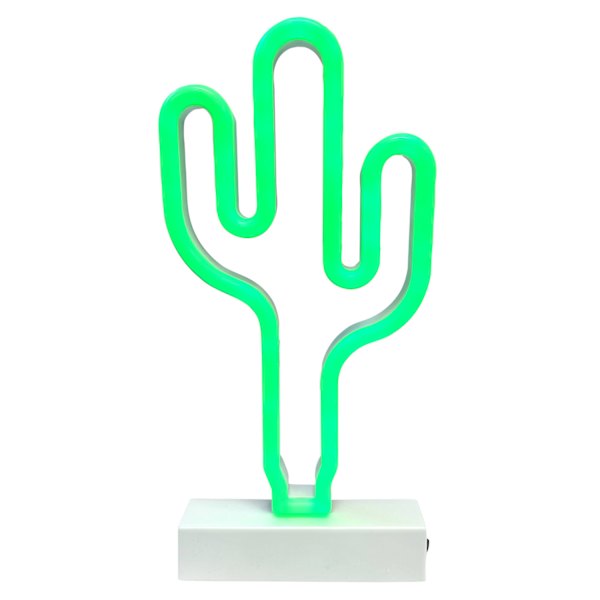 Neon Cactus Stand, 10"