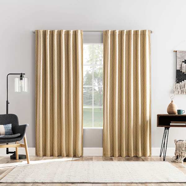 Arvid Gold Blackout Curtain Panel, 84"
