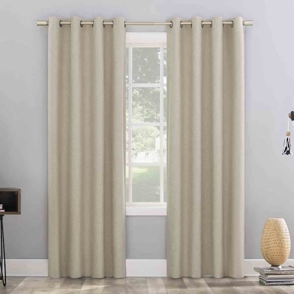 Pacey Neutral Blackout Curtain Panel, 63"