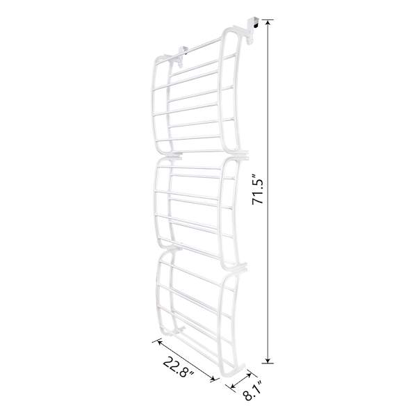 36-Pair Over The Door Shoe Organizer, White