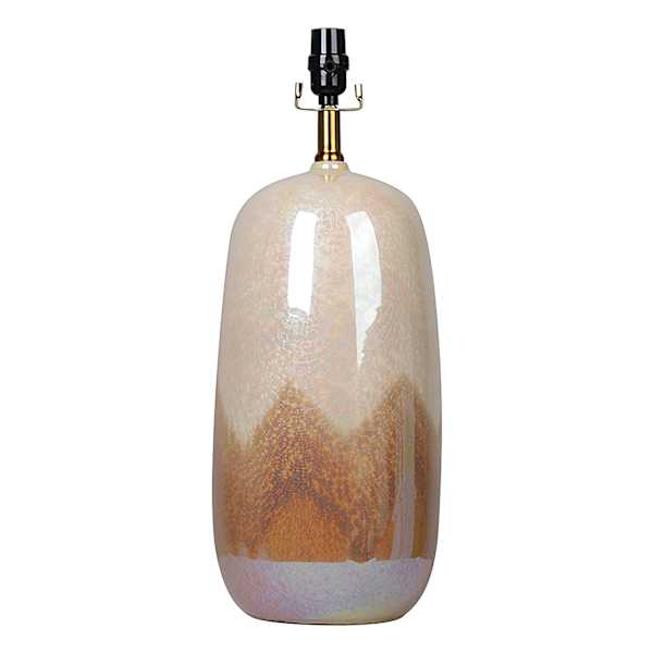 Honeybloom Two-Tone Luster Reactive Glaze Medium Table Lamp Base, 21"