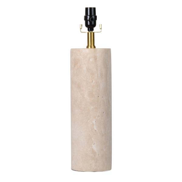 Crosby St. Travertine Column Medium Table Lamp Base, 19"
