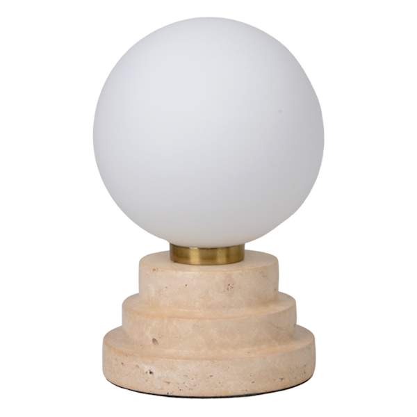 Crosby St. Travertine Mini Uplight, 8"