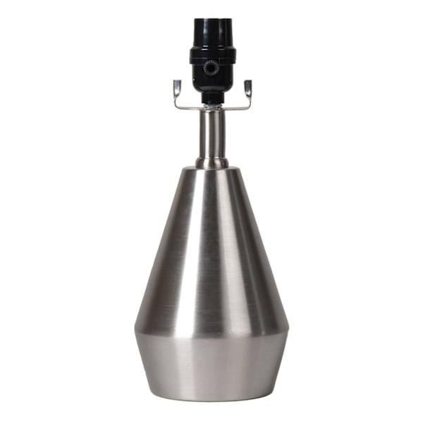 Silver Metal Mini Tapered Cone Small Lamp Base, 12.5"