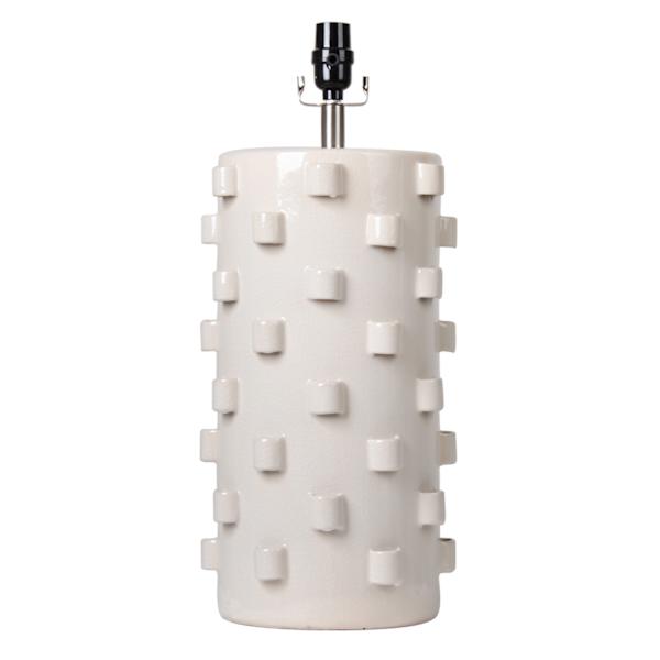 Found & Fable off White Ceramic Loop Detail Medium Table Lamp Base, 21"