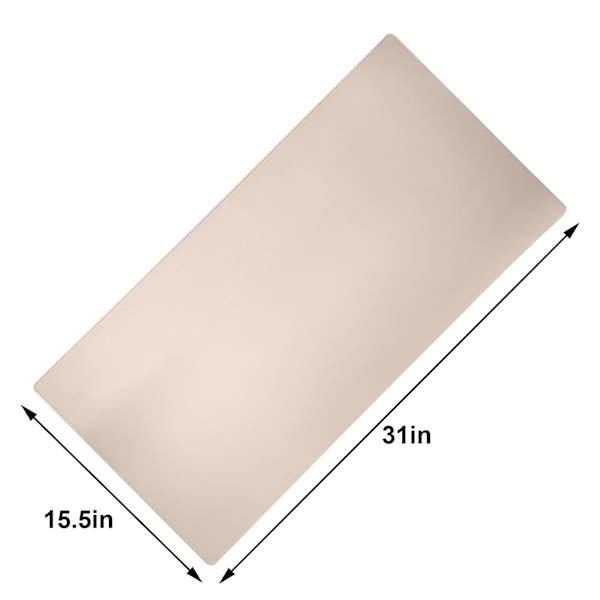 Tan Faux Leather Desk Pad, 31x15.5