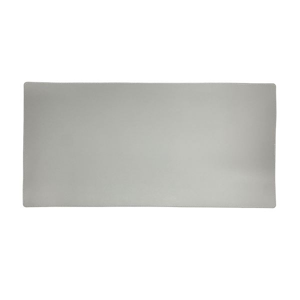 Grey Faux Leather Desk Pad, 31x15.5
