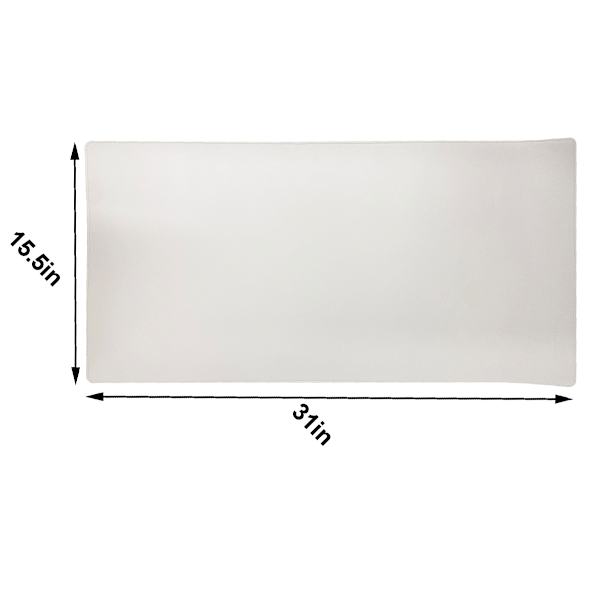 White Faux Leather Desk Pad, 31x15.5