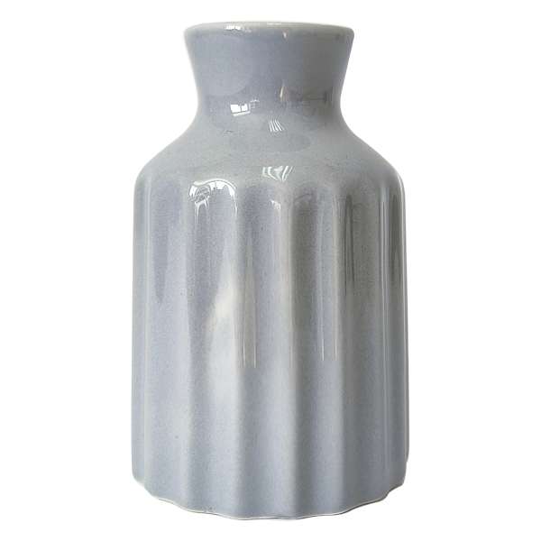 Blue Ceramic Vase, 4"