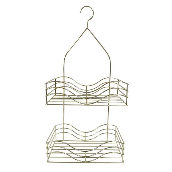 Oh Joy! Gold Wavy Metal Hanging Shower Caddy
