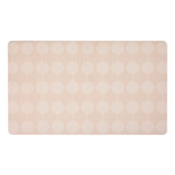 Crosby St. Tan Geometric Antifatigue Kitchen Mat, 18x30