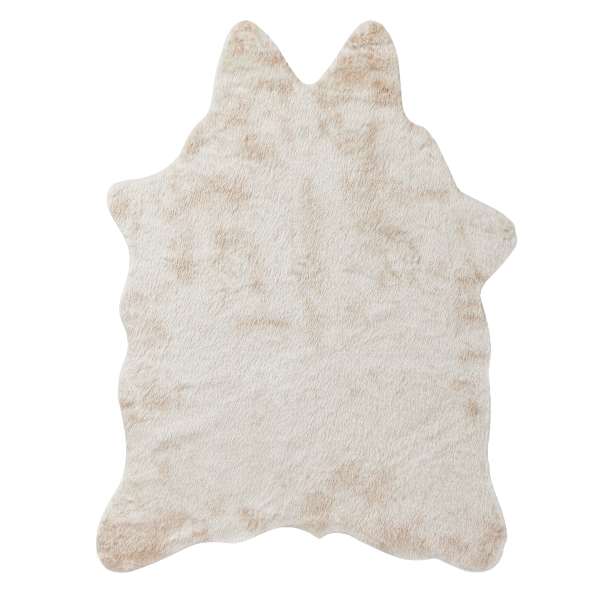 Durango Ivory Faux Cowhide Accent Rug, 3x5