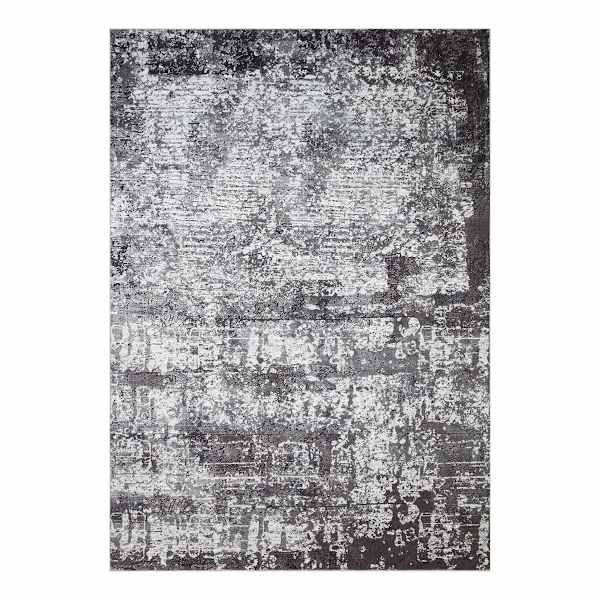 (D612) Crosby St. Freya Black Abstract Area Rug, 5x7