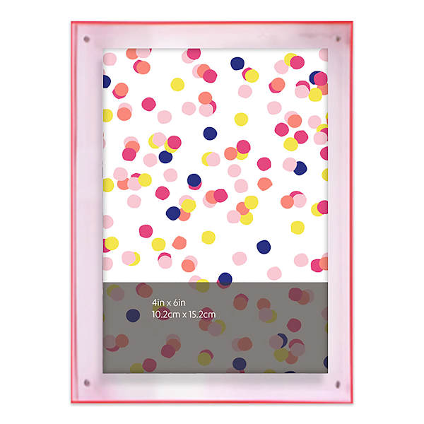 Oh Joy! Pink Acrylic Tabletop Picture Frame, 4x6