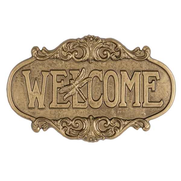 Honeybloom Welcome Metal Outdoor Wall Decor, 12x7