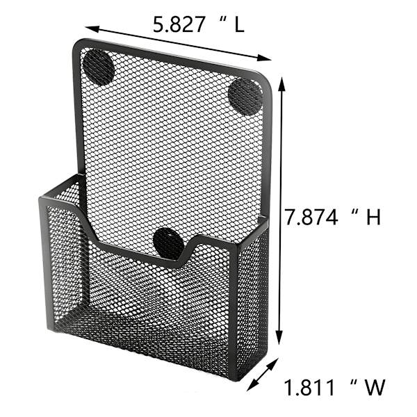 Metal Mesh Magnetic Hanging Organizer, Black
