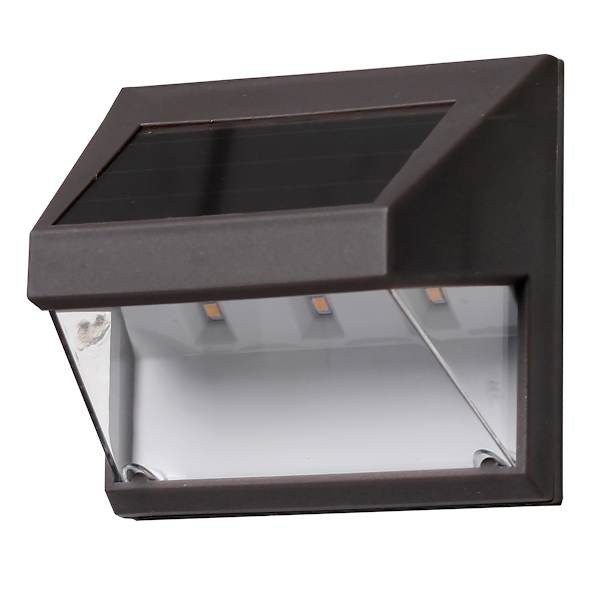 6-Lumen Solar Brown Fence Light