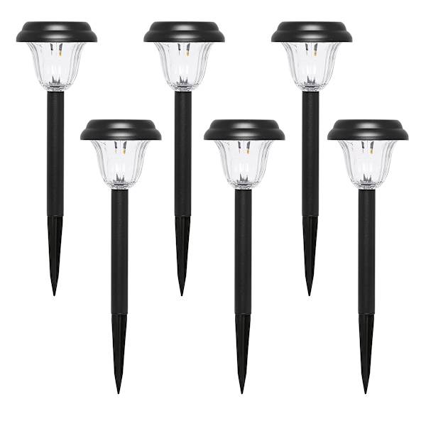 6-Pack 5-Lumen Solar Black Melville Pathway Lights