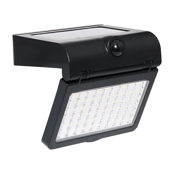 1000-Lumen Solar Black Motion Sensor Adjustable Light