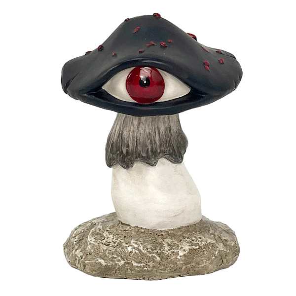 Spellbound Creepy Mushroom with Eye Halloween Figurine, 4.9"