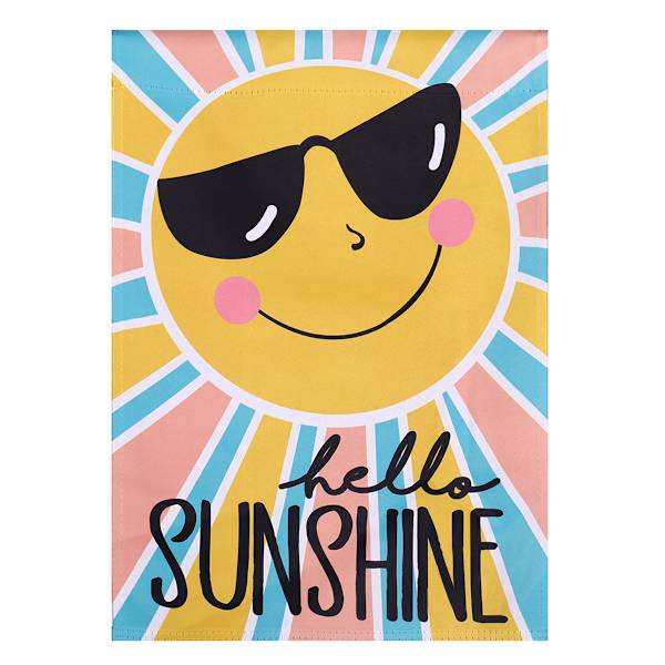 Hello Sunshine Garden Flag, 18"