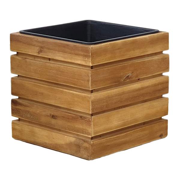 Park City Wooden Outdoor Planter, Small