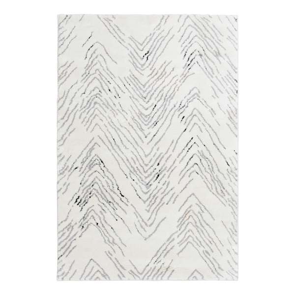 (C201) Found & Fable Mylah White Strato Shag Area Rug, 8x10