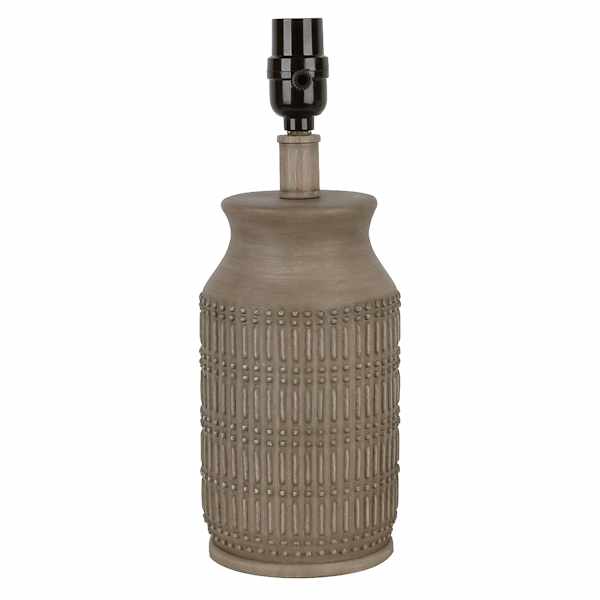 Found & Fable Brown Wood Textured Small Lamp Base, 13"