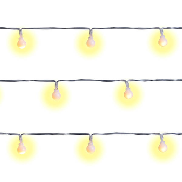 White Frosted Globe String Lights