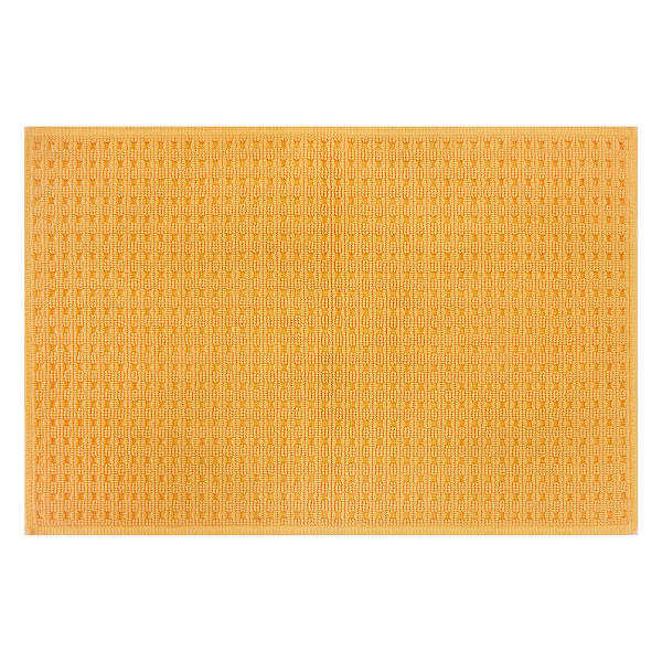 Crosby St. Ochre Waffle 100% Cotton Antimicrobial Bath Rug, 20x30