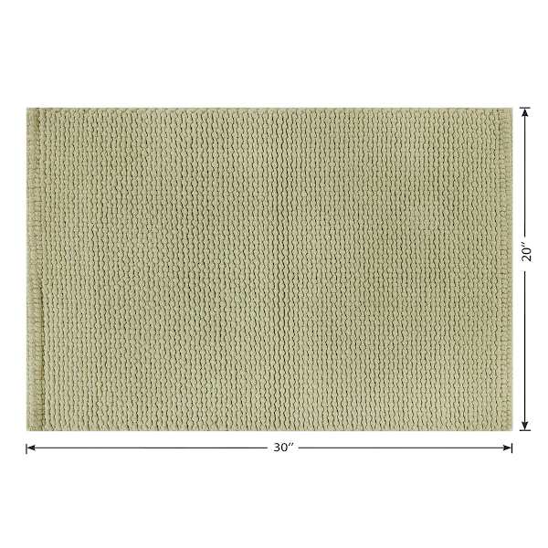 Honeybloom Sage Braided Cotton Bath Rug, 20x30