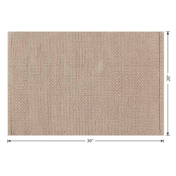 Honeybloom Grey Braided Cotton Bath Rug, 20x30